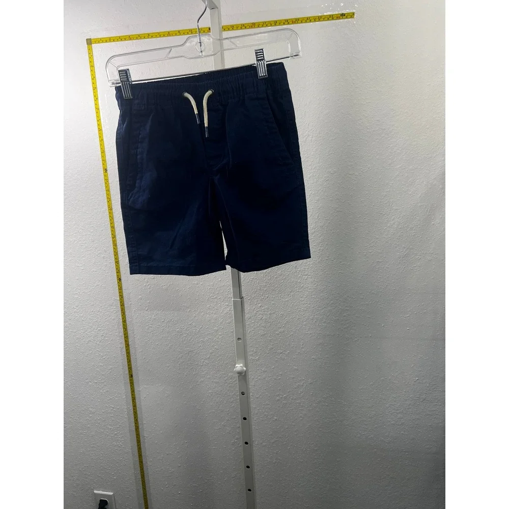 Gap Kids Boys Navy Blue Chino‎ Shorts Elastic Waist Drawstring Size L 10/12